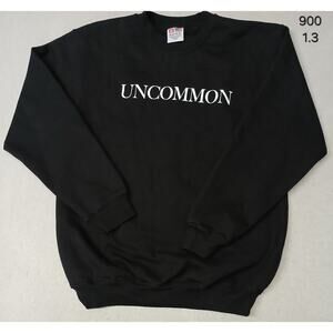 Bayside (Large) Adult's Black Crew Neck Pullover Sweatshirt